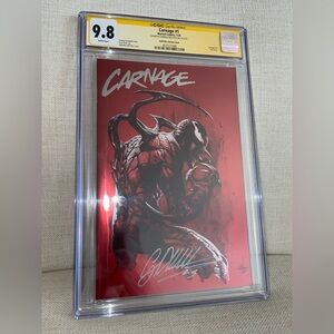 CARNAGE #1 CGC SS 9.8 Signed by GABRIELE DELL’OTTO RED FOIL VARIANT COVER 2024